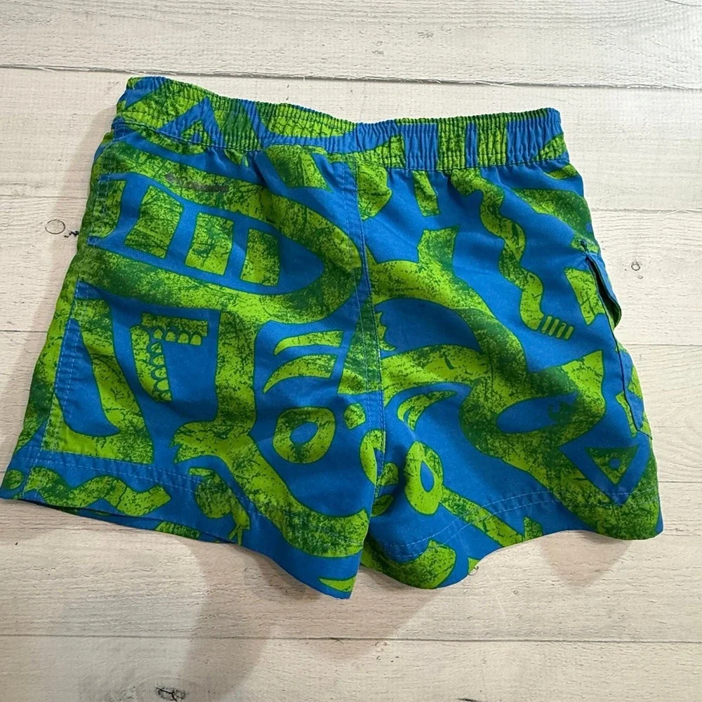 Columbia kids green blue swim shorts‎ board short 3T